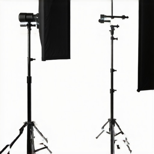 A professional softbox lighting setup demonstrating angle adjustments for artistic photography