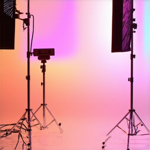 Studio setup with softbox and RGB tube lights for balanced, layered lighting