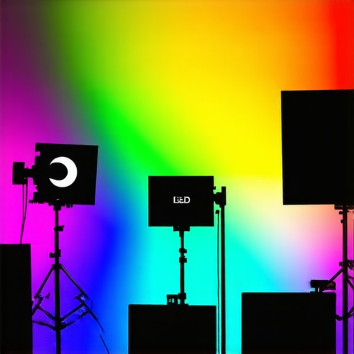 A professional video lighting setup with softboxes, RGB tube lights, and LED panels for optimal content creation.