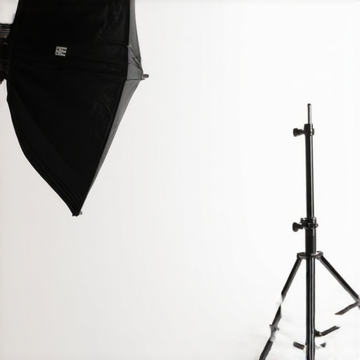 Studio softbox lighting setup with fill light