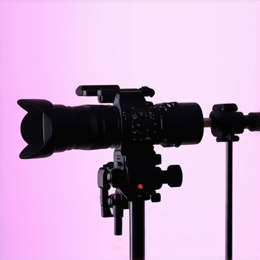 Video creator's studio with strategic lighting arrangement to eliminate nose shadows