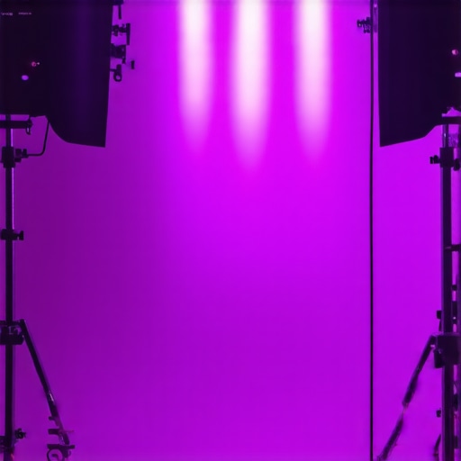 Studio technician calibrating RGB Tube Lights for pixel mapping synchronization
